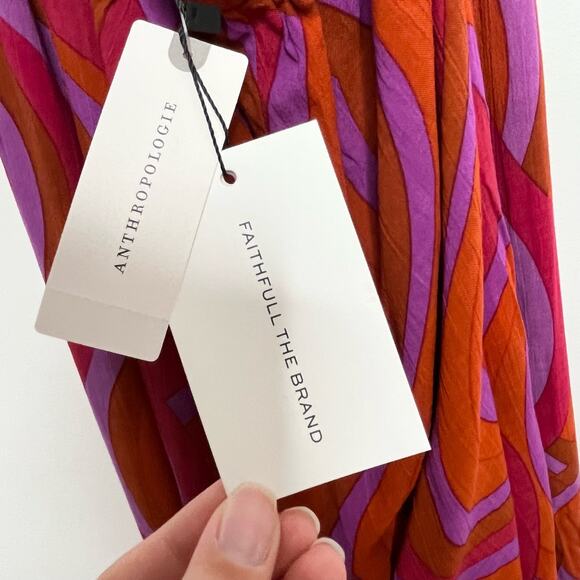 Faithful The Brand Anthropologie Womens Naira Jumpsuit 6 La Condesa Print Pink - Picture 8 of 15